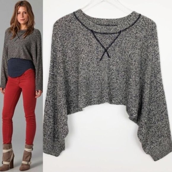 Aiko Sweaters - AIKO Anthro cashmere blend crop sweater